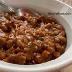 Bowl of Slow Cooker Baked Beans made from scratch