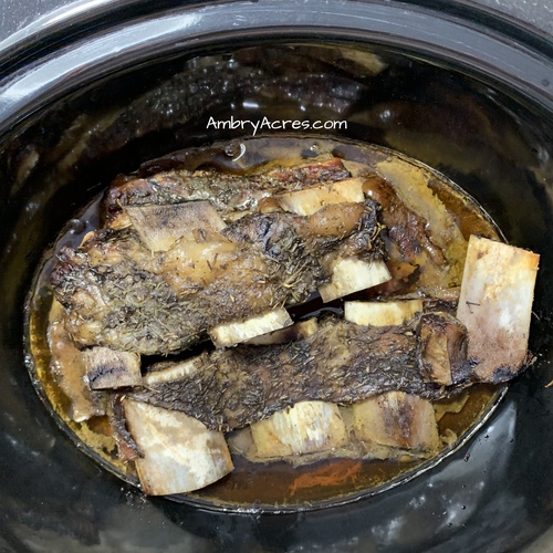 Short Ribs cooked in Slow Cooker