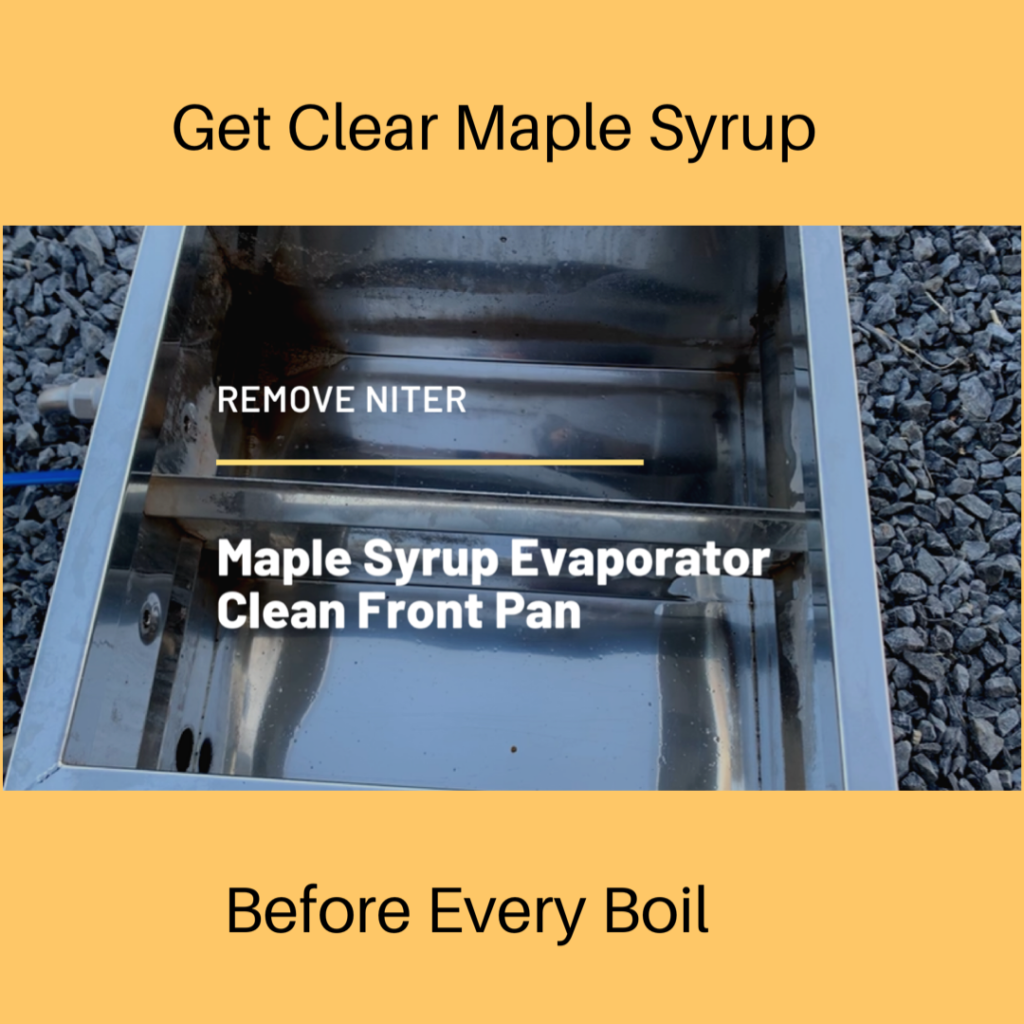 Clean Maple Syrup Evaporator Pan