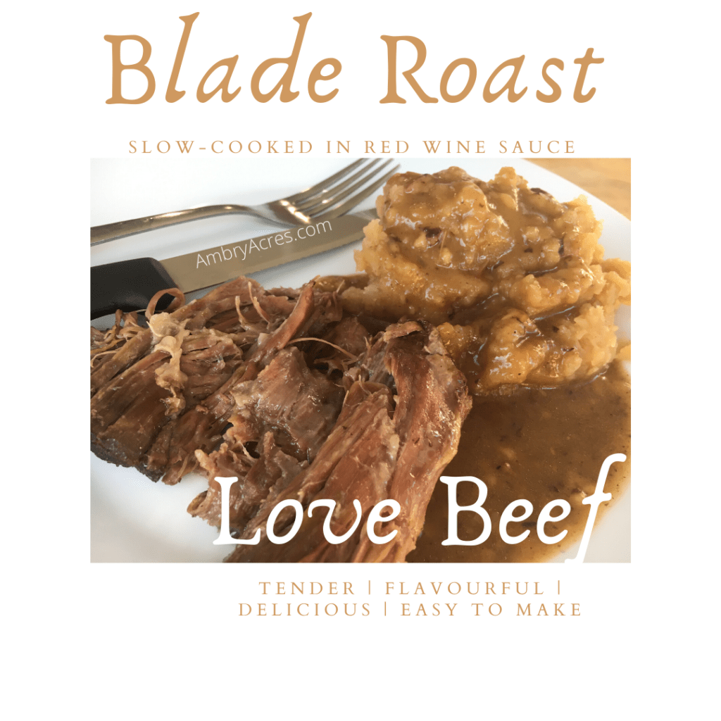 Blade Roast with mashed potatoes and red wine sauce