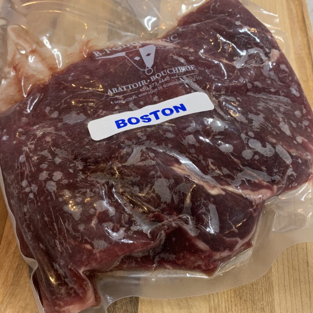 1 LB Boston Steak Cut Frozen in Vacuum Sealed Packaging