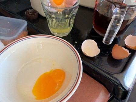 seperating egg yolk from white