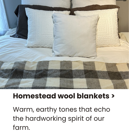 Ambry Acres Homestead Collection 100% Wool Blankets