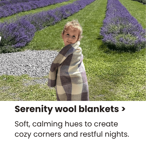 Lavender inspired purple wool blankets