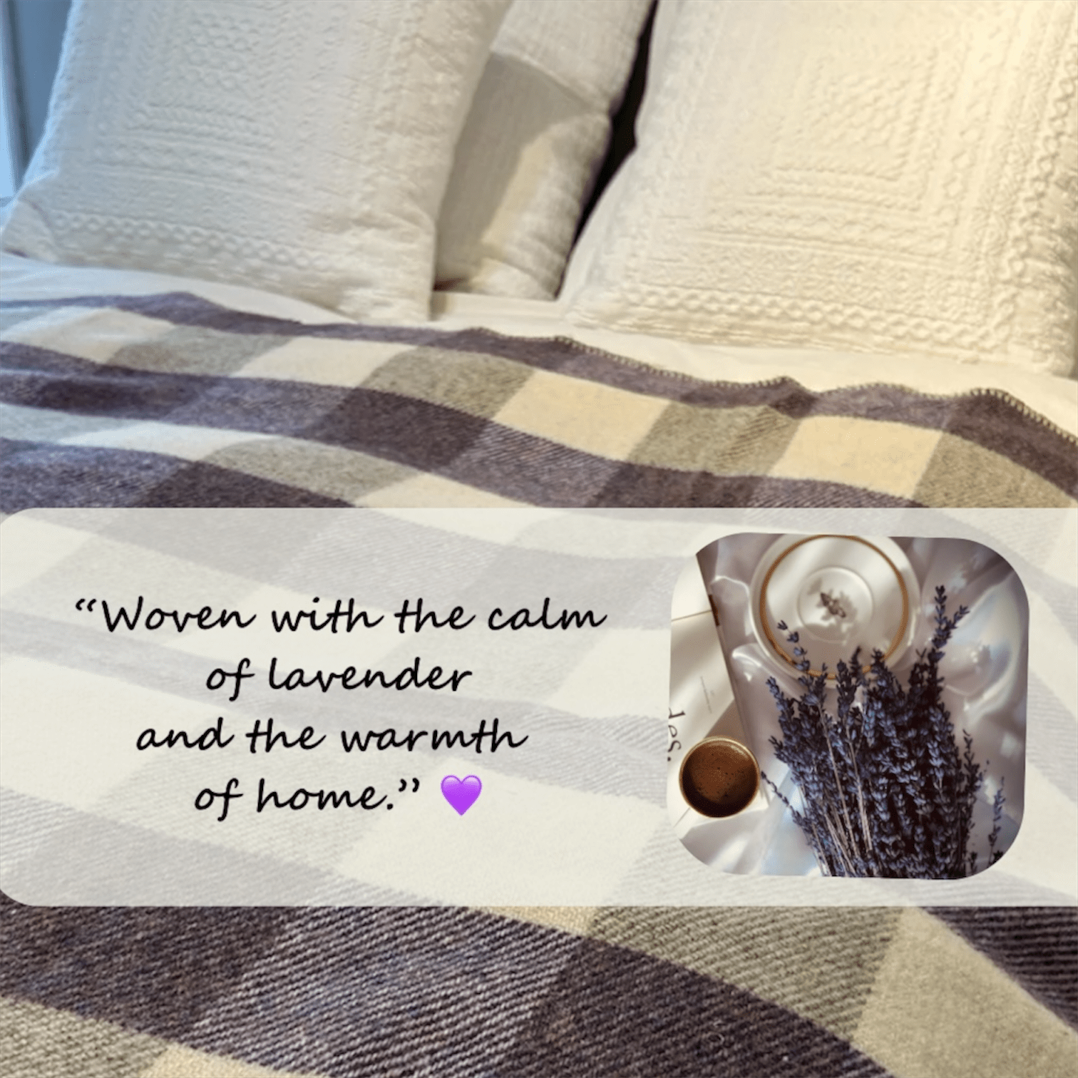 lavender inspired purple wool blanket